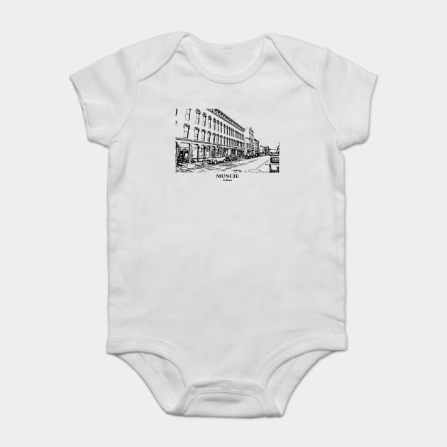 Muncie - Indiana Baby Bodysuit by Lakeric